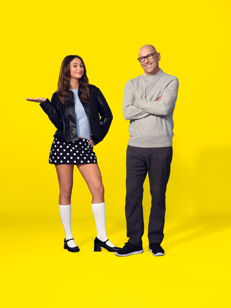 Ava Ganz and her father Jeff on Wonka's Golden Ticket