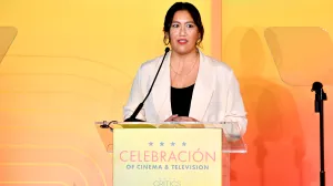 Beth de Araújo accepts the Breakthrough Director Award for 'Josephine' onstage at the 6th Annual Critics Choice Movie & Television Awards at the Four Seasons Hotel Los Angeles in Beverly Hills on October 02,