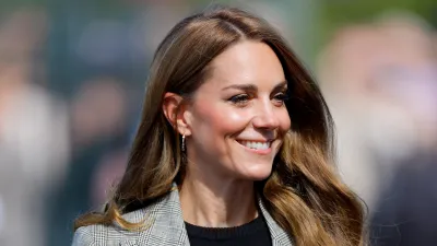 Catherine, Princess of Wales arrives to visit the Sudbury Silk Mills on September 11, 2025 in Sudbury, England. The Princess of Wales is visiting mills in Sudbury and Cuxton today as she celebrates British creativity and craftsmanship.