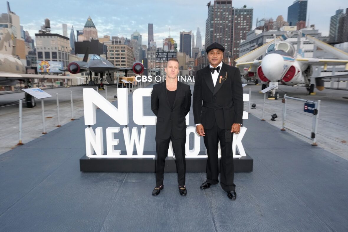 LL Cool J and Scott Caan attended the premiere of their CBS series NCIS: New York on Thursday at the Intrepid.