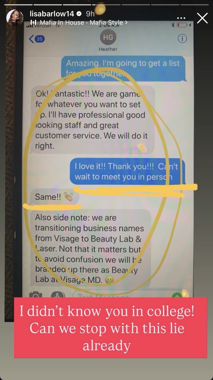RHOSLC's Lisa Barlow calls out Heather Gay for claiming they didn't know each other in college