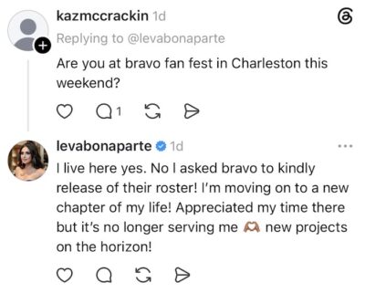 Leva Bonaparte confirms the departure of southern hospitality