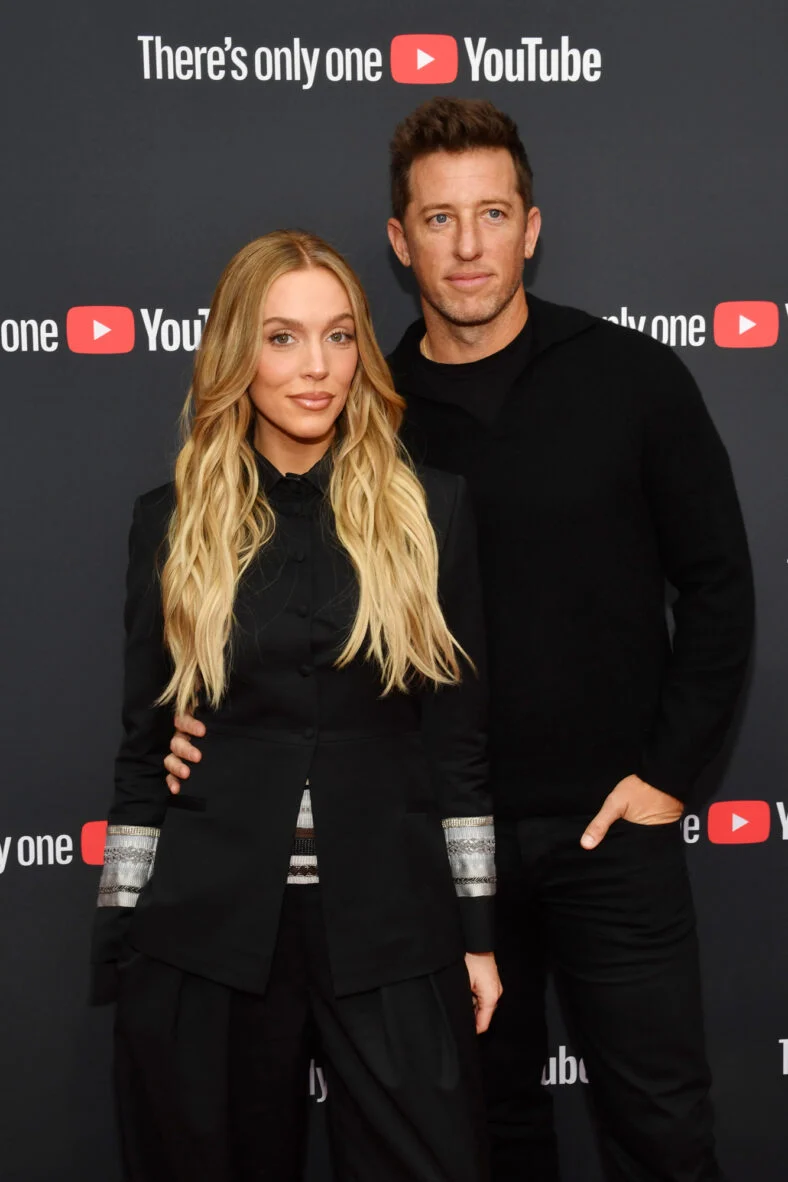 Alex Cooper and Matt Kaplan attend YouTube's Brandcast event at Lincoln Center on May 13, 2026 in New York City.