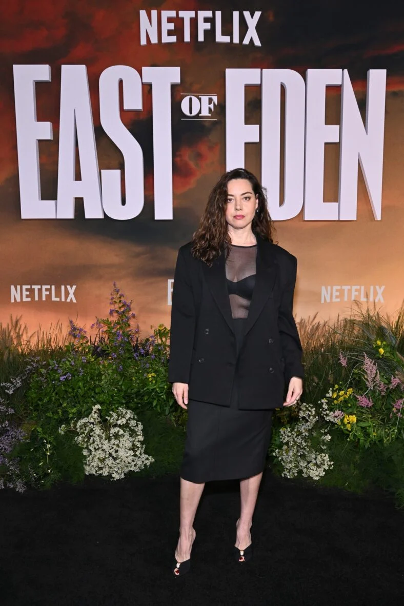 Aubrey Plaza at the premiere of East of Eden