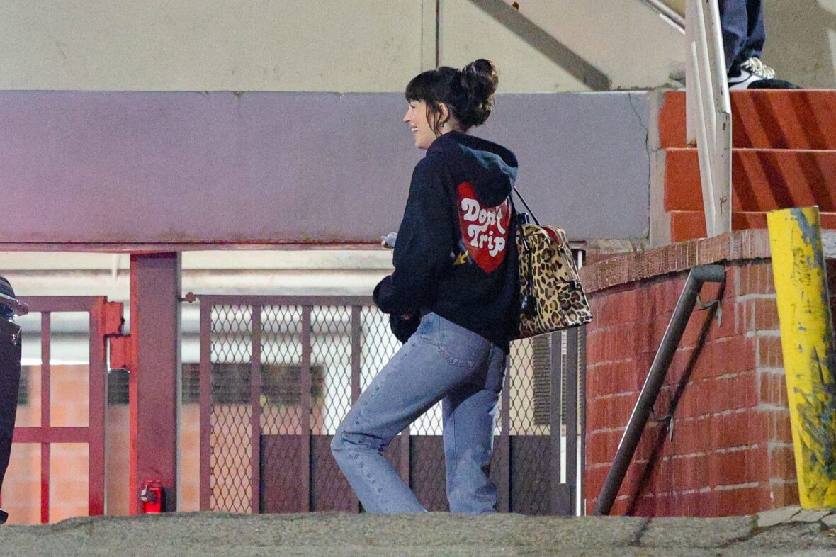 Dakota Johnson seen at the studio on October 27, 2027 in Los Angeles