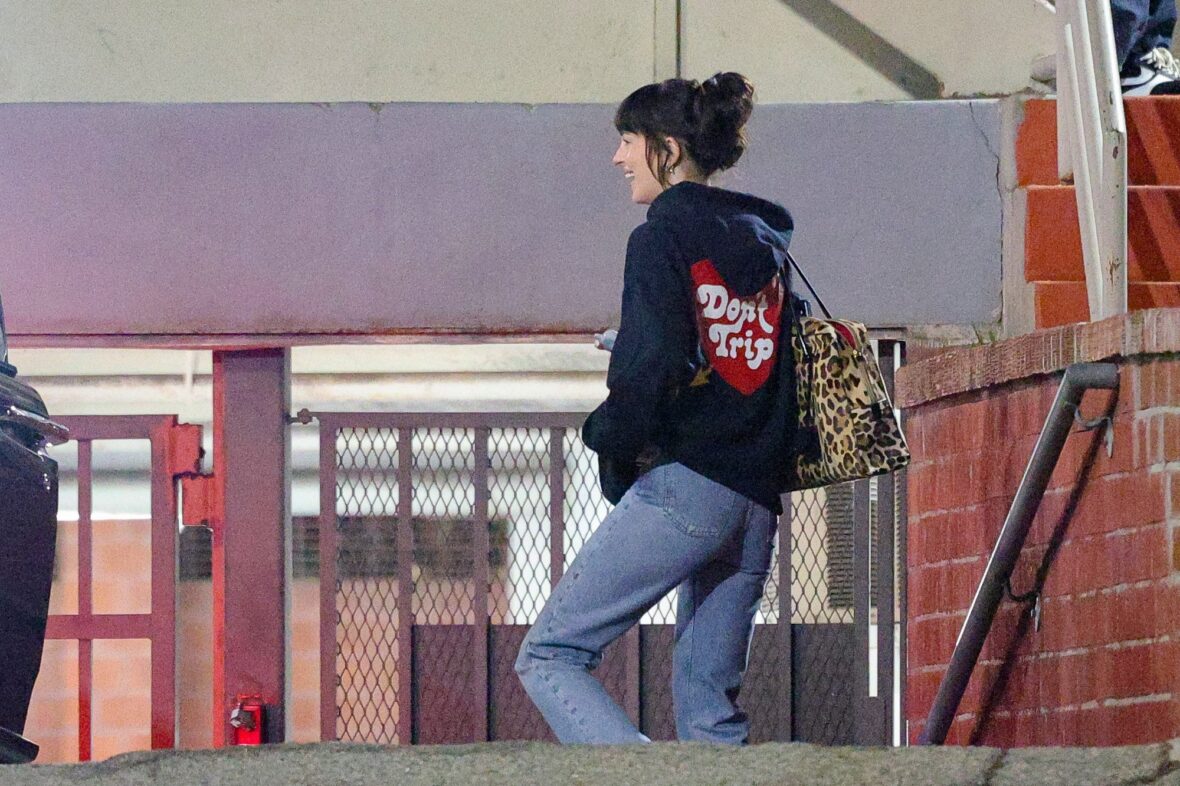 Dakota Johnson seen at the studio on October 27, 2027 in Los Angeles
