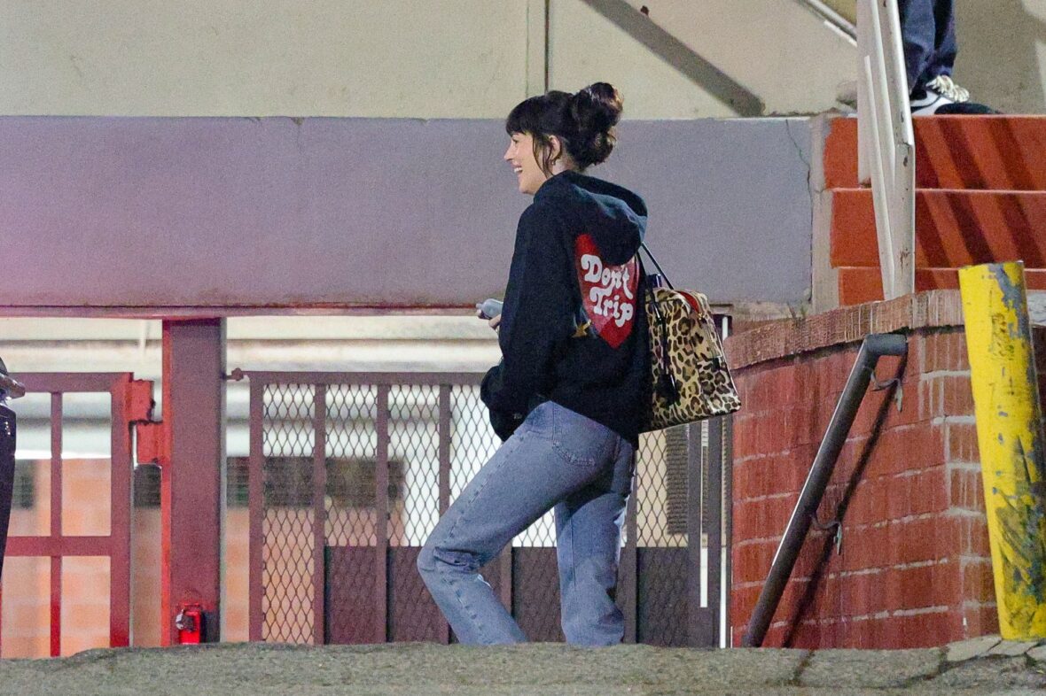Dakota Johnson seen at the studio on October 27, 2027 in Los Angeles