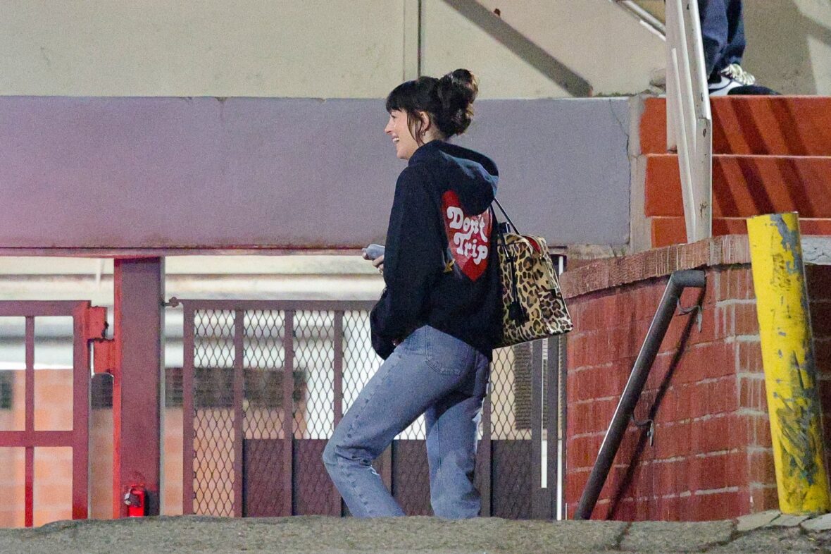 Dakota Johnson seen at the studio on October 27, 2027 in Los Angeles