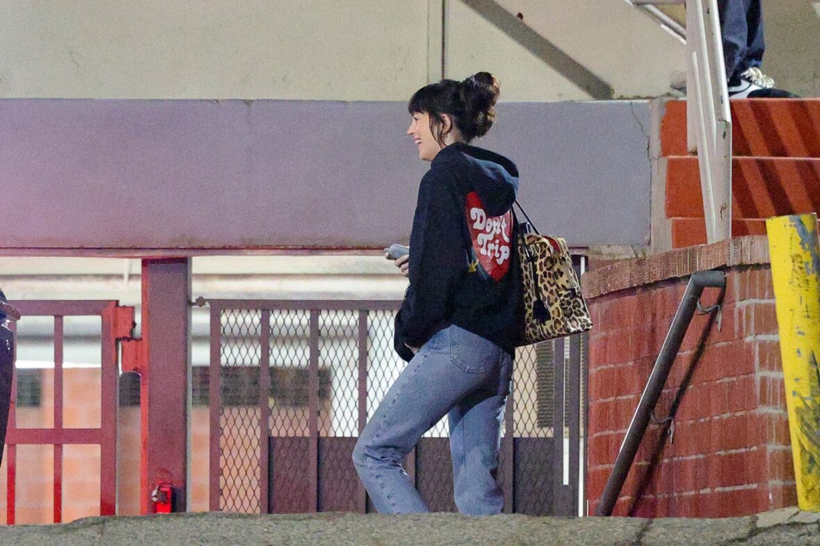 Dakota Johnson seen at the studio on October 27, 2027 in Los Angeles