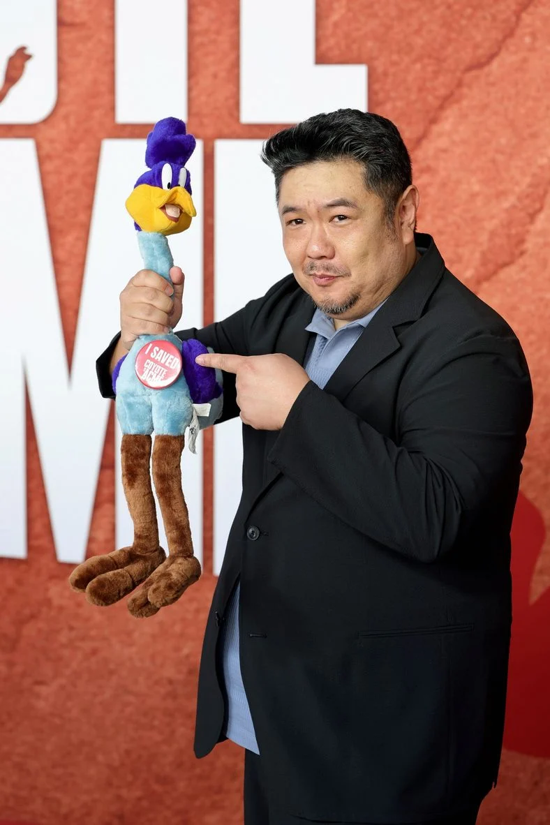 Eric Bauza at the premiere of Coyote vs Acme
