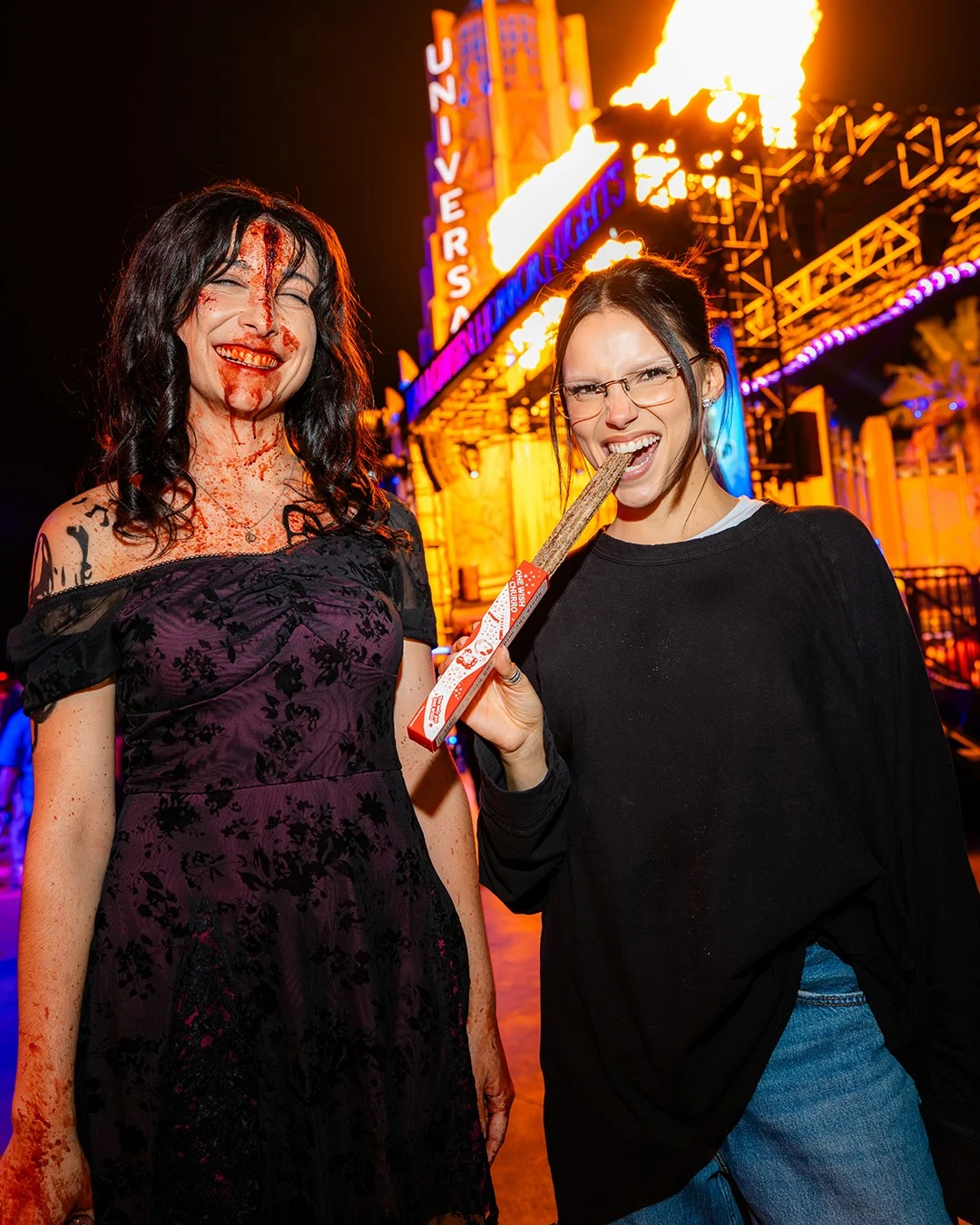 Inde Navarrette attends Universal Studios Hollywood Halloween