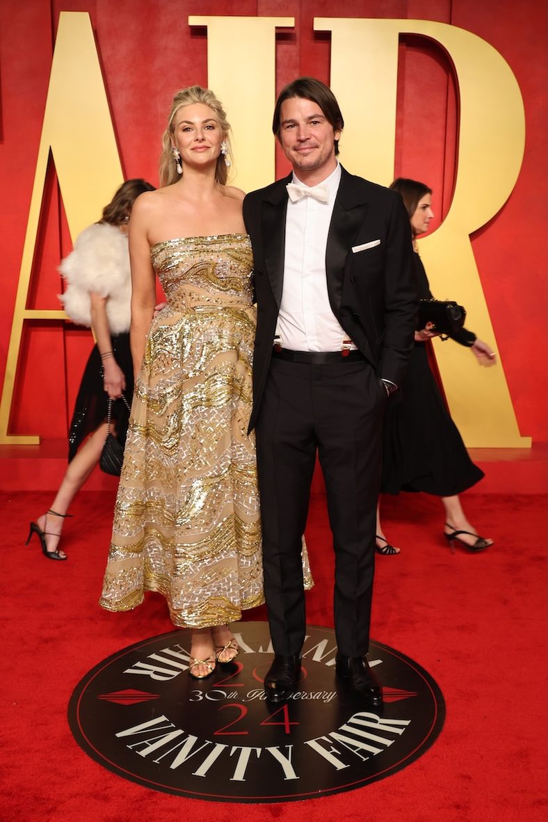Tamsin Egerton and Josh Hartnett attend the 2024 Vanity Fair Oscar Party