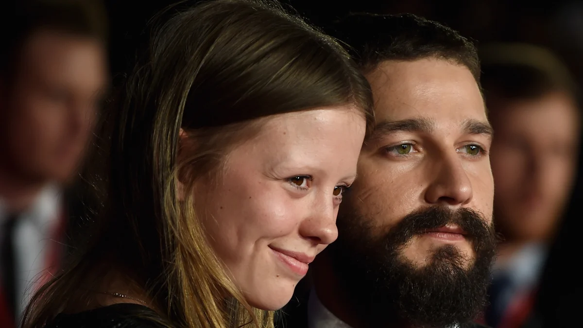 Mia Goth and Shia LeBeouf attend the final night of European Premiere red carpet arrivals