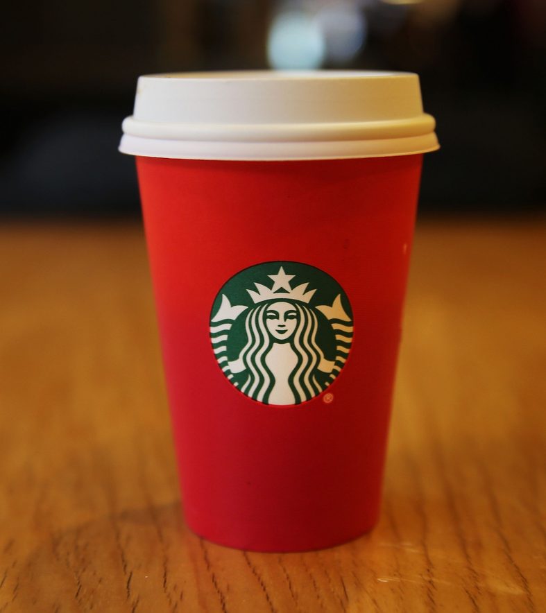 Picture of a Starbucks holiday cup