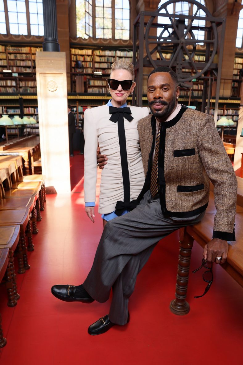 Naomi Watts and Colman Domingo pose at the Valentino fashion show
