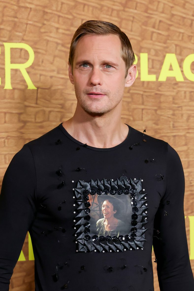 Alexander Skarsgard poses on the carpet at the premiere of his new film Wicker in Los Angeles